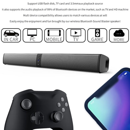 RYNX | BS-36 20W Multi-Function 3D Stereo Surround Bluetooth Speaker Subwoofer Soundbar(Black)