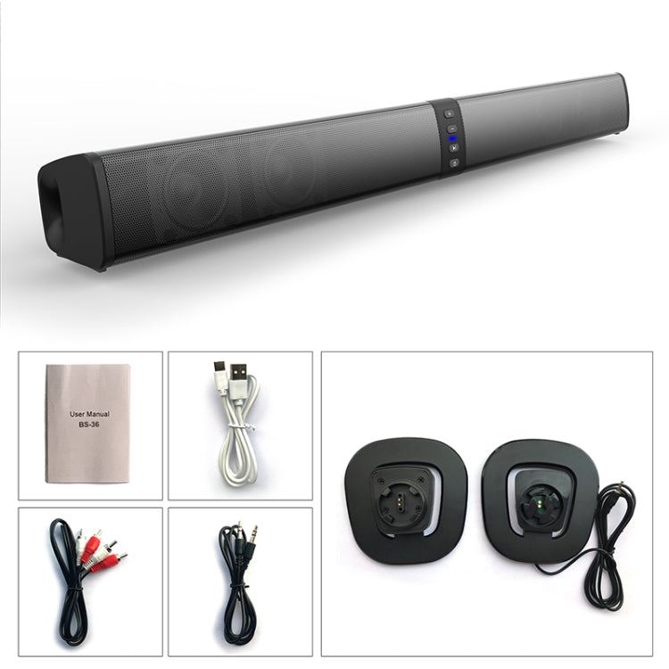 RYNX | BS-36 20W Multi-Function 3D Stereo Surround Bluetooth Speaker Subwoofer Soundbar(Black)