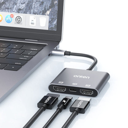 Rynx | Onten 9175S 3 in 1 USB-C / Type-C to HDMI Adapter (Gray)