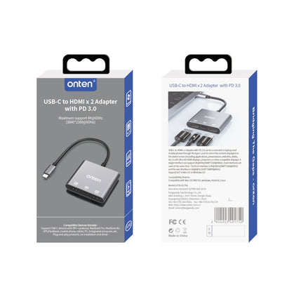 Rynx | Onten 9175S 3 in 1 USB-C / Type-C to HDMI Adapter (Gray)
