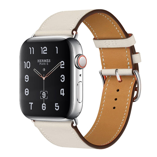 Rynx | For Apple Watch Series 7 41mm / 6 & SE & 5 & 4 40mm / 3 & 2 & 1 38mm Leather Watch Band (Creamy white)