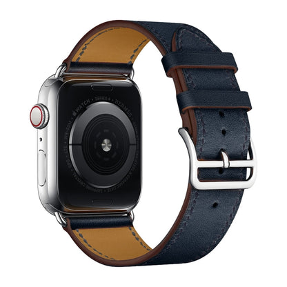 Rynx | For Apple Watch Series 7 41mm / 6 & SE & 5 & 4 40mm / 3 & 2 & 1 38mm Leather Watch Strap (Navy Blue)