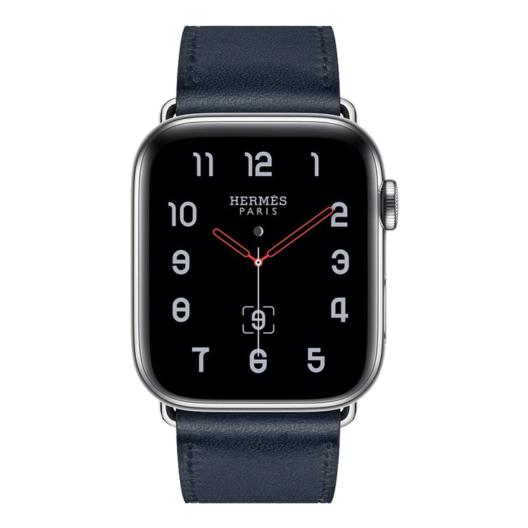 Rynx | For Apple Watch Series 7 41mm / 6 & SE & 5 & 4 40mm / 3 & 2 & 1 38mm Leather Watch Strap (Navy Blue)