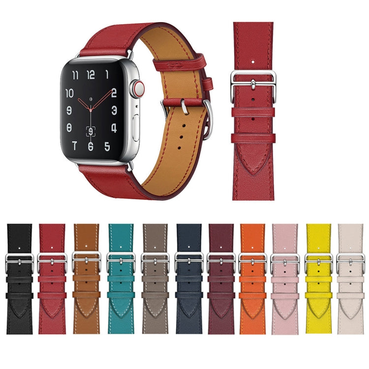 Rynx | For Apple Watch Series 7 41mm / 6 & SE & 5 & 4 40mm / 3 & 2 & 1 38mm Leather Watch Strap (Navy Blue)