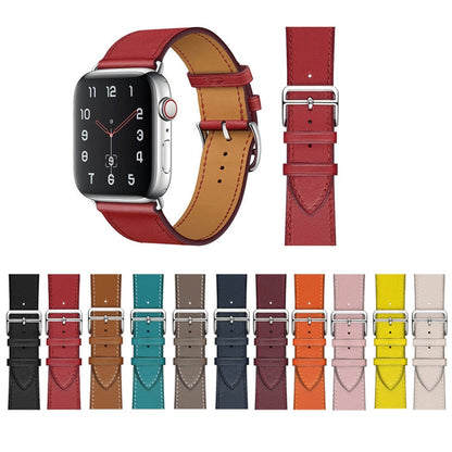 Rynx | For Apple Watch Series 7 41mm / 6 & SE & 5 & 4 40mm / 3 & 2 & 1 38mm Leather Watch Strap (Navy Blue)