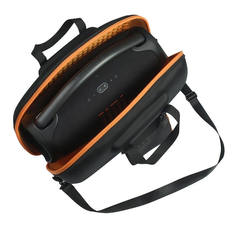 RYNX | For JBL BoomBox 3 Portable EVA Storage Box Case with Charger Bag(Black+Orange)