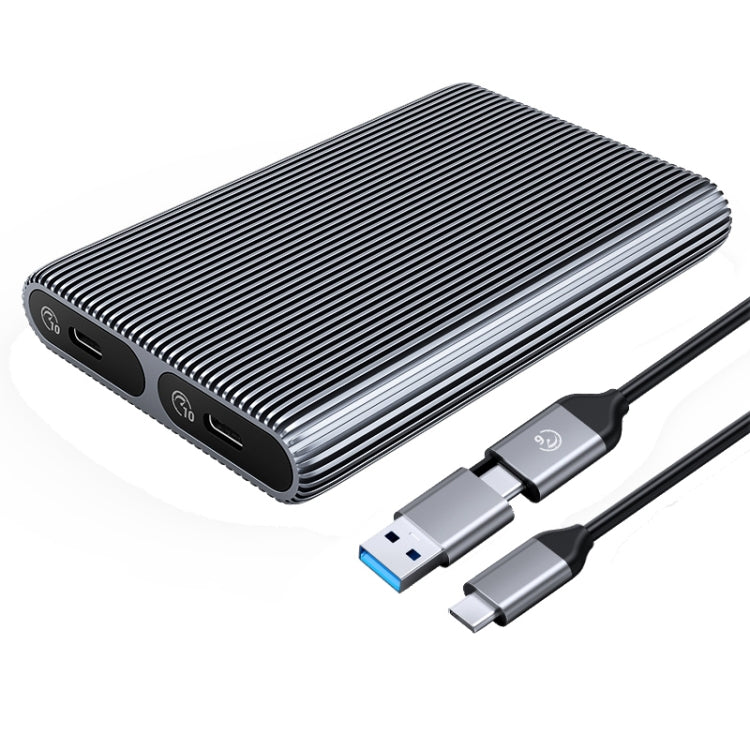 Rynx | ORICO AM2C3-2N Dual-Bay M.2 NVME + NVME SSD Enclosure (Gray)