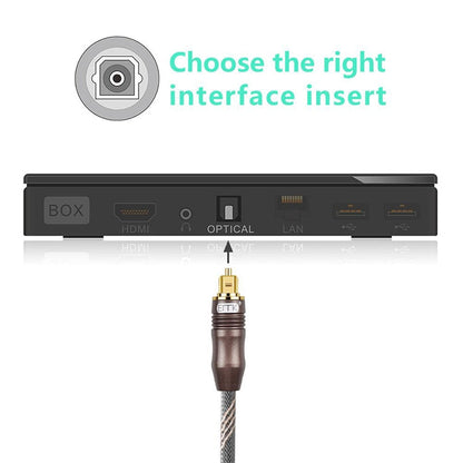 Rynx | 25m EMK OD6.0mm Toslink Square Port to Square Port TV Digital Audio Optical Fiber Cable Connection Cable