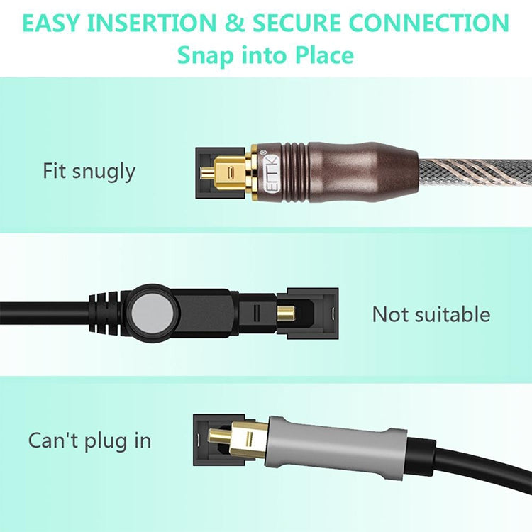 Rynx | 25m EMK OD6.0mm Toslink Square Port to Square Port TV Digital Audio Optical Fiber Cable Connection Cable