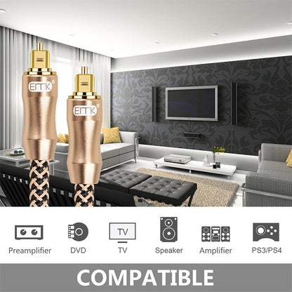 Rynx | 15m EMK OD6.0mm gold-plated TV digital audio optical fiber connection cable