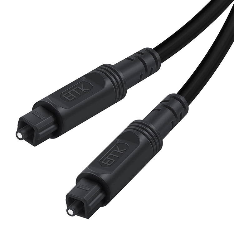 Rynx | 25m EMK OD4.0mm Square Port to Square Port Digital Audio Speaker Optical Fiber Connection Cable (Black)