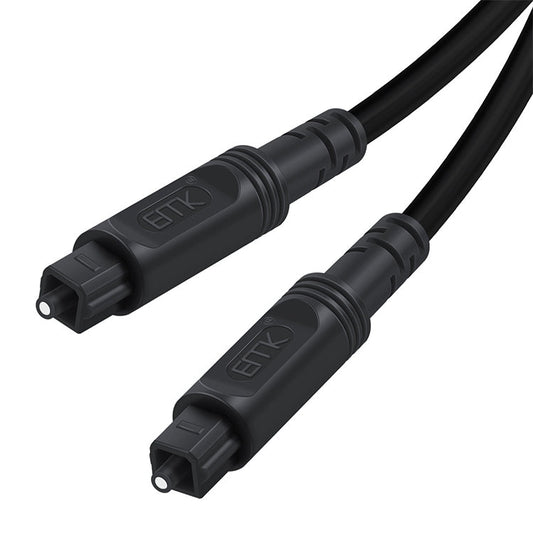 Rynx | 25m EMK OD4.0mm Square Port to Square Port Digital Audio Speaker Optical Fiber Connection Cable (Black)
