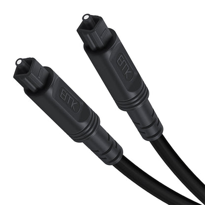 Rynx | 25m EMK OD4.0mm Square Port to Square Port Digital Audio Speaker Optical Fiber Connection Cable (Black)