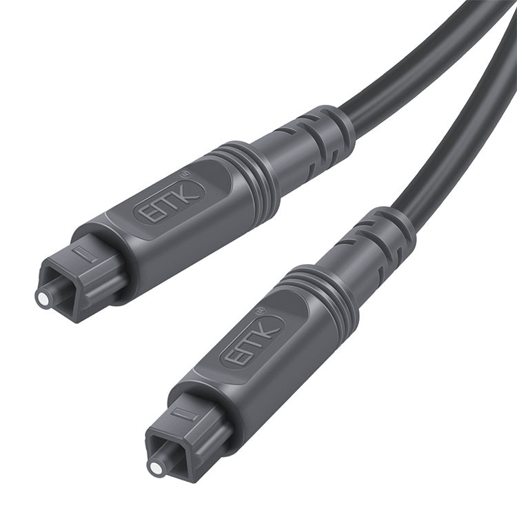Rynx | 25m EMK OD4.0mm Square Port to Square Port Digital Audio Speaker Optical Fiber Cable Connection Cable (Silver Gray)