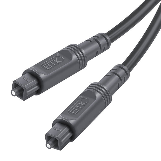 Rynx | 25m EMK OD4.0mm Square Port to Square Port Digital Audio Speaker Optical Fiber Cable Connection Cable (Silver Gray)