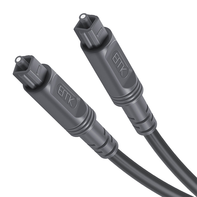 Rynx | 25m EMK OD4.0mm Square Port to Square Port Digital Audio Speaker Optical Fiber Cable Connection Cable (Silver Gray)
