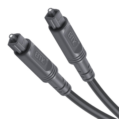 Rynx | 25m EMK OD4.0mm Square Port to Square Port Digital Audio Speaker Optical Fiber Cable Connection Cable (Silver Gray)