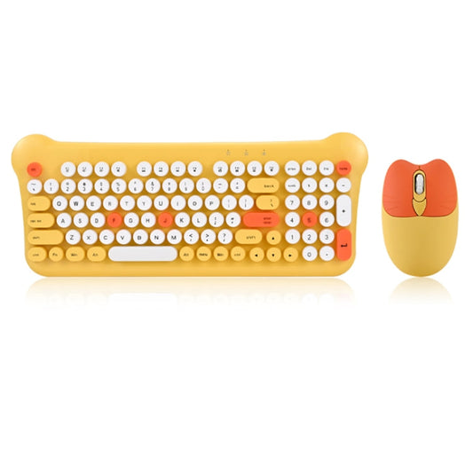 Rynx | QW05 Multicolor Portable 2.4G Wireless Keyboard-Mouse Set (Yellow)