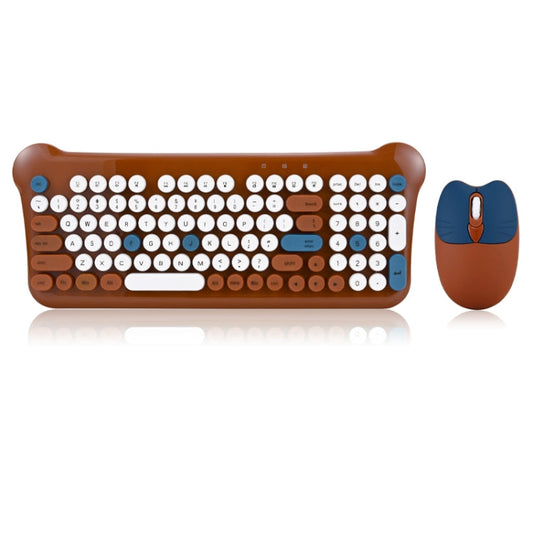 Rynx | QW05 Mixed Color Portable 2.4G Wireless Keyboard Mouse Set (Brown)