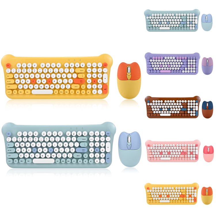 Rynx | QW05 Mixed Color Portable 2.4G Wireless Keyboard Mouse Set (Blue)