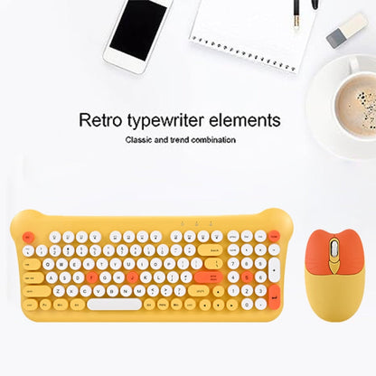 Rynx | QW05 Multicolor Portable 2.4G Wireless Keyboard-Mouse Set (Yellow)