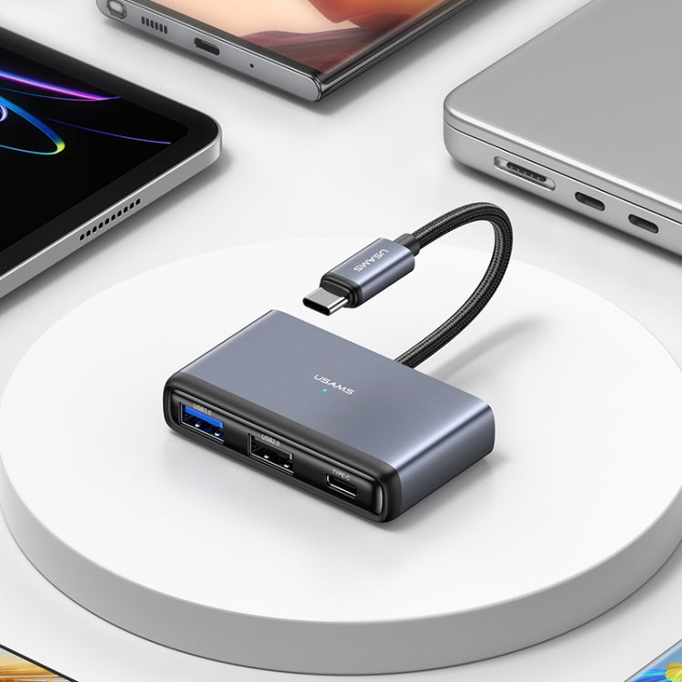 Rynx | USAMS US-SJ627 4 in 1 Type-C Multifunctional Docking Station HUB