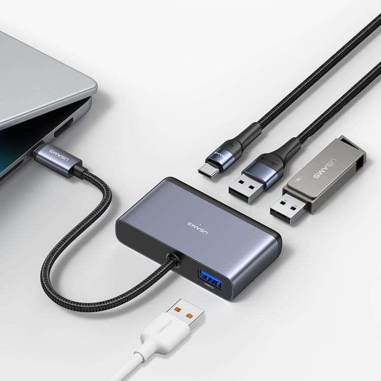 Rynx | USAMS US-SJ627 4 in 1 Type-C Multifunctional Docking Station HUB