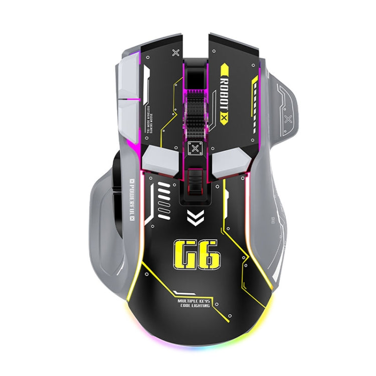 Rynx | HXSJ G6 10 Keys RGB 12800DPI Tri-Mode Wireless Gaming Mouse (Black)