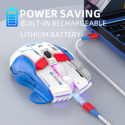 Rynx | HXSJ G6 10 Keys RGB 12800DPI Tri-Mode Wireless Gaming Mouse (White)