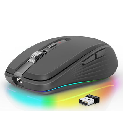 Rynx | HXSJ M303 2400DPI Dual Mode 2.4GHz + Bluetooth 5.1 Wireless Mouse (Black)