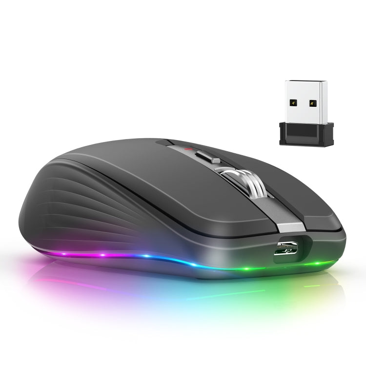 Rynx | HXSJ M303 2400DPI Dual Mode 2.4GHz + Bluetooth 5.1 Wireless Mouse (Black)