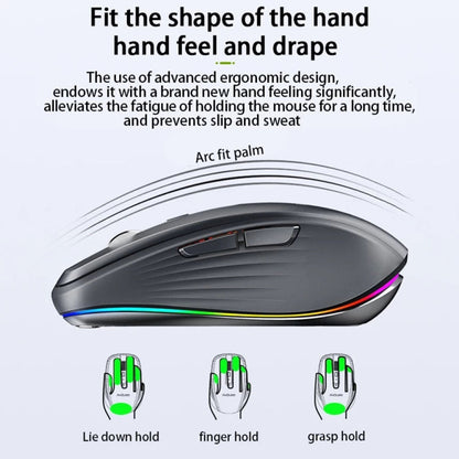 Rynx | HXSJ M303 2400DPI Dual Mode 2.4GHz + Bluetooth 5.1 Wireless Mouse (Black)