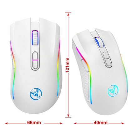 Rynx | HXSJ T69 4800DPI RGB 2.4GHz Wireless Mouse (White)