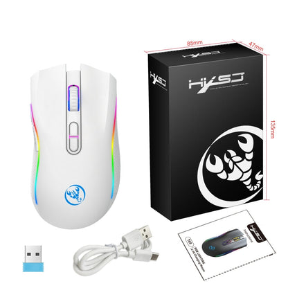 Rynx | HXSJ T69 4800DPI RGB 2.4GHz Wireless Mouse (White)