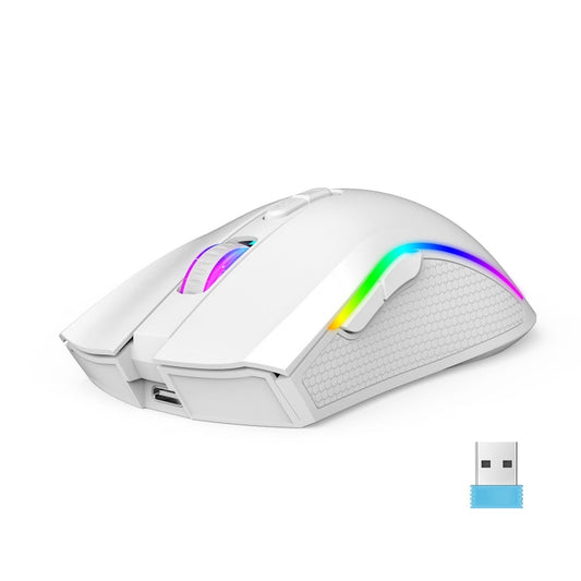 Rynx | HXSJ T69 4800DPI RGB 2.4GHz Wireless Mouse (White)