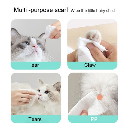 Pet cleaning wipes for cats dogs cleaning body 80 pieces x 1