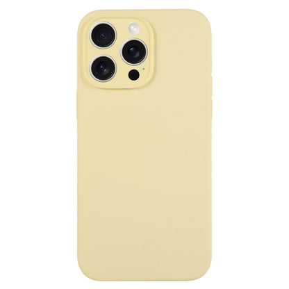 RYNX | For iPhone 16 Pro Max Pure Color Liquid Silicone Fine Pore Phone Case(Creamy Yellow)