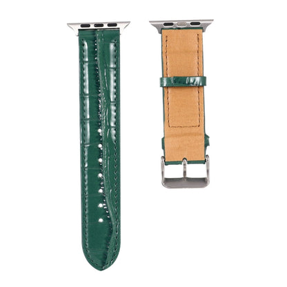 Rynx | For Apple Watch Series 7 45mm / 6 & SE & 5 & 4 44mm / 3 & 2 & 1 42mm Crocodile Texture Leather Strap (Green)