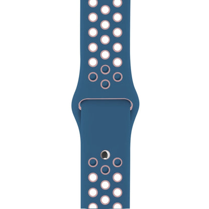 Rynx | For Apple Watch Series 7 41mm / 6 & SE & 5 & 4 40mm / 3 & 2 & 1 38mm Sport Silicone Watch Band Standard Edition (Blue Pink)
