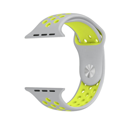 Rynx | For Apple Watch Series 7 41mm / 6 & SE & 5 & 4 40mm / 3 & 2 & 1 38mm Sport Silicone Watch Strap Standard Edition (Gray Yellow)