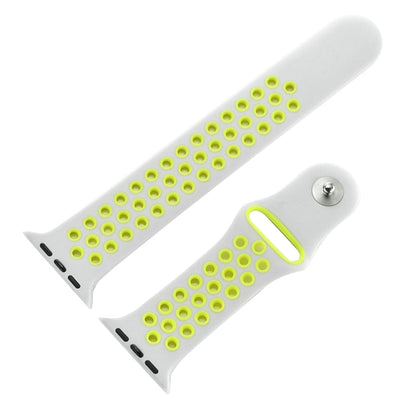 Rynx | For Apple Watch Series 7 41mm / 6 & SE & 5 & 4 40mm / 3 & 2 & 1 38mm Sport Silicone Watch Strap Standard Edition (Gray Yellow)