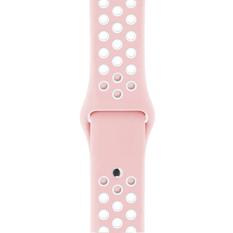 Rynx | For Apple Watch Ultra 49mm & Watch Ultra 2 49mm / Series 9 & 8 & 7 45mm / SE 3 & SE 2 & 6 & SE & 5 & 4 44mm / 3 & 2 & 1 42mm Sport Silicone Watch Band Standard Edition (Pink White)