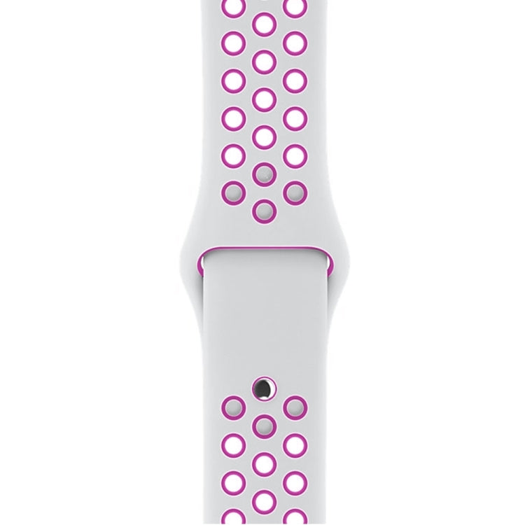 Rynx | For Apple Watch Ultra 49mm & Watch Ultra 2 49mm / Series 9 & 8 & 7 45mm / SE 3 & SE 2 & 6 & SE & 5 & 4 44mm / 3 & 2 & 1 42mm Sport Silicone Band Standard Edition (White Purple)