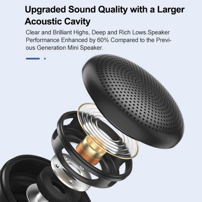 RYNX | EWA A117 Portable Mini Magnetic Phone Holder Bluetooth Metal Speaker(Black)