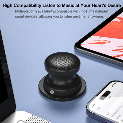 RYNX | EWA A117 Portable Mini Magnetic Phone Holder Bluetooth Metal Speaker(Black)