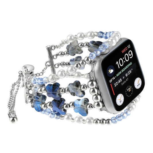 Rynx | For Apple Watch Series 9 41mm Butterfly Chain Bracelet Metal Watch Band (Blue)