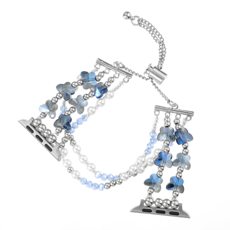 Rynx | For Apple Watch Series 9 41mm Butterfly Chain Bracelet Metal Watch Band (Blue)