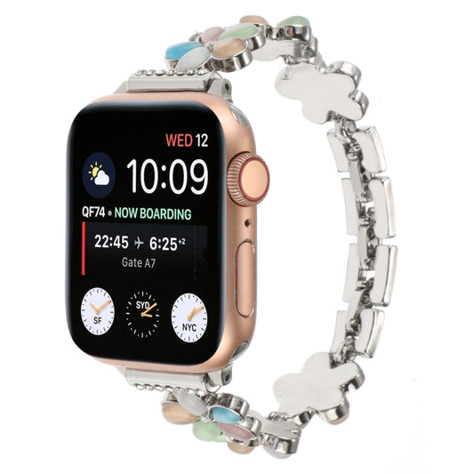 Rynx | For Apple Watch Series 2 38mm 5-petal Flower Zinc Alloy Chain Bracelet (Silver Color)