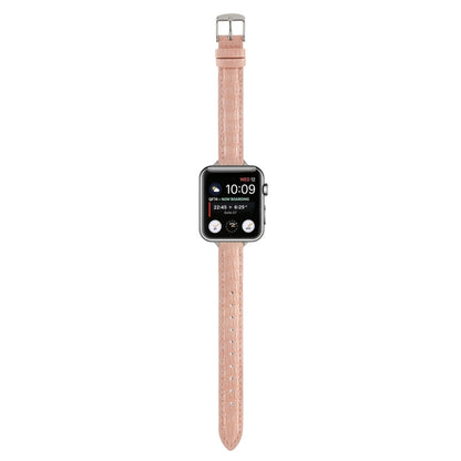 Rynx | For Apple Watch Series 5 40mm Slim Crocodile Leather Watch Band (Pink)