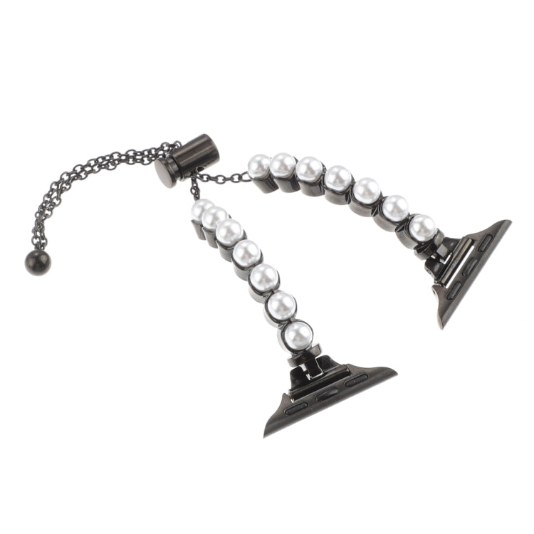 Rynx | For Apple Watch Series 8 45mm Pearl Bracelet Metal Watch Band (Black)